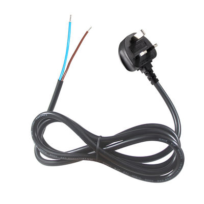 3-aderige Britse stekker netsnoer 0,75mm² tot 1,5mm² voorgestript vertind