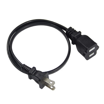 Slim 15A 125V vervangingsstroomkabel NEMA 1-15P tot 1-15R verlengkabel voor kleine elektronica/draagbare apparaten