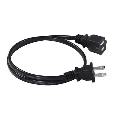 Slim 15A 125V vervangingsstroomkabel NEMA 1-15P tot 1-15R verlengkabel voor kleine elektronica/draagbare apparaten
