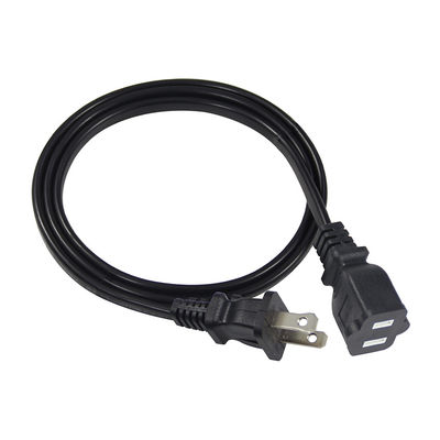 Slim 15A 125V vervangingsstroomkabel NEMA 1-15P tot 1-15R verlengkabel voor kleine elektronica/draagbare apparaten