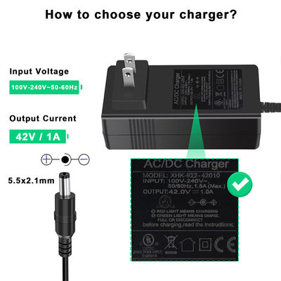 100-240V AC naar DC 12V/24V sneloplaadende scooteradapter met overbelastingbescherming voor elektrische scooters/e-bikes/mobiliteitsapparaten