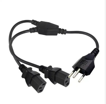 Zwitserse SEV tot C13 Power Cord 1.2M Zwart PVC RoHS Compliant