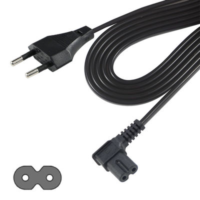 EU 2Pin naar hoek C7 voedingskabel voor laptop/monitor/tv VDE goedgekeurd isolatiemateriaal PVC/rubber
