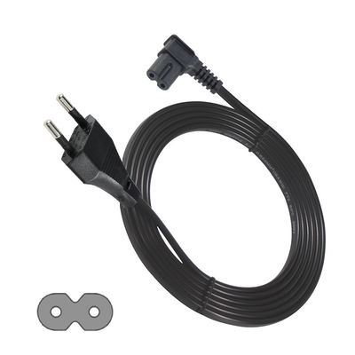 EU 2Pin naar hoek C7 voedingskabel voor laptop/monitor/tv VDE goedgekeurd isolatiemateriaal PVC/rubber