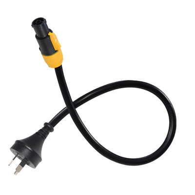 Hoogwaardige AS/NZS 3112 Gecertificeerd voor XLR3 Vrouwelijke stroomleiding 10A 250V Heavy Duty voor professionele audioapparatuur, podiumgebruik, DJ-uitrusting