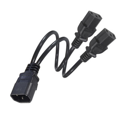 16AWG Heavy Duty C14 tot en met 2xC13 stroomkabel voor servers/industriële apparatuur 300V 10A ROHS gecertificeerde 3-prong plug