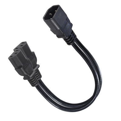 16AWG Heavy Duty C14 tot en met 2xC13 stroomkabel voor servers/industriële apparatuur 300V 10A ROHS gecertificeerde 3-prong plug