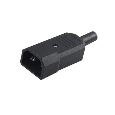 Hoge stroom 3-prong IEC 60320 C14 Power Connector Cord met V0 Flame Retardant voor Server Racks/Computer Power Cables 10A 250V 105°C