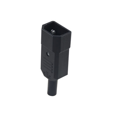 Hoge stroom 3-prong IEC 60320 C14 Power Connector Cord met V0 Flame Retardant voor Server Racks/Computer Power Cables 10A 250V 105°C