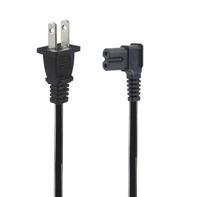 Veilig Duurzaam Rechthoek US 2 Pin naar C7 Power Cord voor Home/Office Electronics met 125V 10A 1.5M
