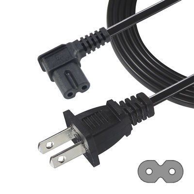 Veilig Duurzaam Rechthoek US 2 Pin naar C7 Power Cord voor Home/Office Electronics met 125V 10A 1.5M