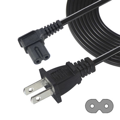 Veilig Duurzaam Rechthoek US 2 Pin naar C7 Power Cord voor Home/Office Electronics met 125V 10A 1.5M