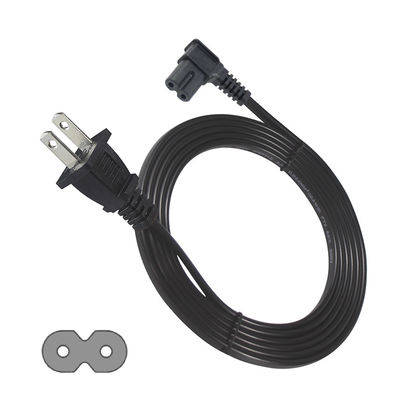 Veilig Duurzaam Rechthoek US 2 Pin naar C7 Power Cord voor Home/Office Electronics met 125V 10A 1.5M
