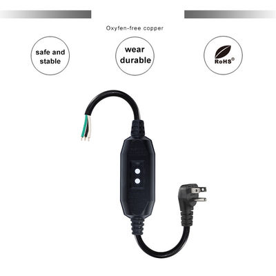 Industrial-Grade Heavy Duty 18AWG NEMA 5-15P stroomkabel met RCD-bescherming en lege draadpunten voor machines/huishoudelijke apparaten