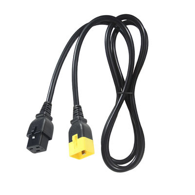 Vergrendeling C19-C20 verlengstroomkabel 16A 250V voor serverracks/buitenmachines met 16AWG-draad