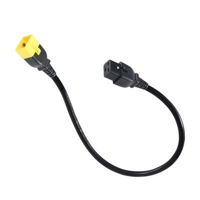 Vergrendelende C19 naar C20 Stroomverlengkabel 16A 250V 14AWG