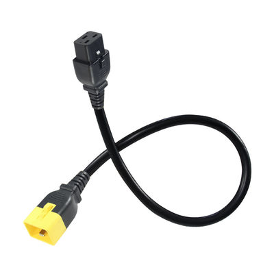 Vergrendeling C19-C20 verlengstroomkabel 16A 250V voor serverracks/buitenmachines met 16AWG-draad