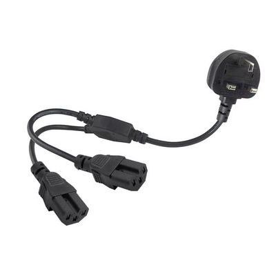 Verenigd Koninkrijk Plug Dual C15 Power Cord Industrial Grade 16A 250V 1.5M voor gebruik in serverracks/datacenters