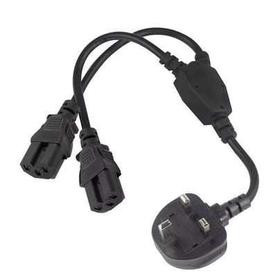 Verenigd Koninkrijk Plug Dual C15 Power Cord Industrial Grade 16A 250V 1.5M voor gebruik in serverracks/datacenters
