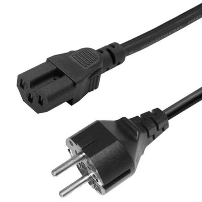 Gecertificeerd EU 2Pin tot C15 Power Cord 10A 250V met VDE/CE Safety for Home Appliance & Server Rack (1.2M Heavy Duty)