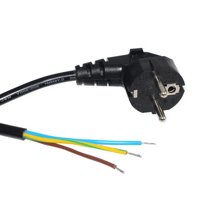 Europese Schuko Plug Open End Power Cord 10A 250V Bare Copper Wire voor industrieel/thuisgebruik CE RoHS Compliant