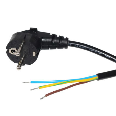 Europese Schuko Plug Open End Power Cord 10A 250V Bare Copper Wire voor industrieel/thuisgebruik CE RoHS Compliant