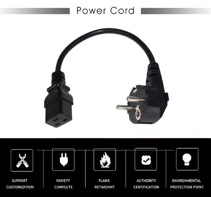 1.2M Heavy Duty EU tot C19 Power Cord Industrial Grade voor server/datacenter Gebruik 10A 250V CE RoHS gecertificeerd