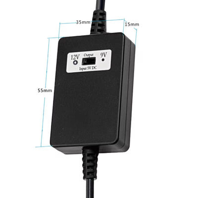 USB A Male tot DC5.5*2.1mm Spanningsopstapkabel 5V tot 9V/12V Converter voor voedingsapparaten met overbelastingbescherming
