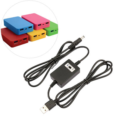 USB A Male tot DC5.5*2.1mm Spanningsopstapkabel 5V tot 9V/12V Converter voor voedingsapparaten met overbelastingbescherming