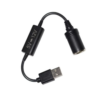 5V tot 12V USB-Auto Adapter Cable Step Up Converter Cable met Cigarette Lighter Socket, voor telefoon GPS Dash Cam, 24W veilig opladen