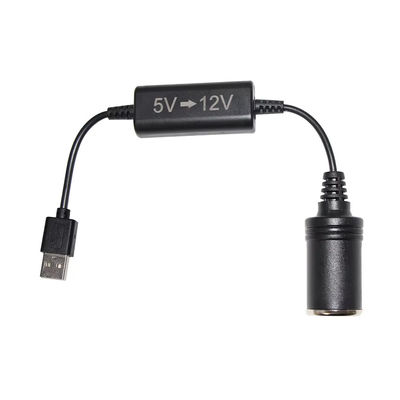 5V tot 12V USB-Auto Adapter Cable Step Up Converter Cable met Cigarette Lighter Socket, voor telefoon GPS Dash Cam, 24W veilig opladen