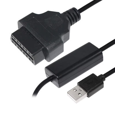 USB-naar-OBD-spanningsverhogerkabel 5V tot 12V Step Up-omvormer voor laadsystemen voor voertuigen met kortsluitbescherming (Input 5V Output 12V)