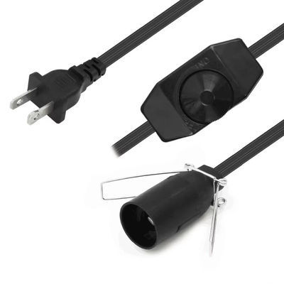 NEMA 1-15P tot E14 Socket Adapter Cable met dimmer, Power Plug Converter voor lamphouder SPT-2 18AWG