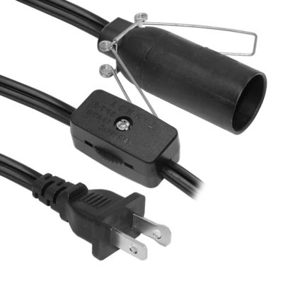 Waterdichte NEMA1-15P E14 gloeilamphouderconverter met schakelkabel voor binnenlampbedrading 250V 15A