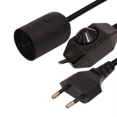 Verstelbare dimbare EU-plug E27 lamphouderkabel met plafondlamp voor binnenverlichting 220-240 V hittebestendig