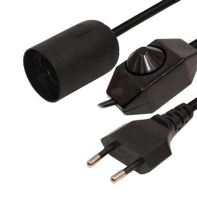 Verstelbare dimbare EU-plug E27 lamphouderkabel met plafondlamp voor binnenverlichting 220-240 V hittebestendig