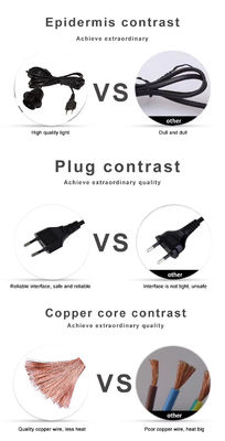 Verstelbare EU-plug E26 lamphouderkabel met roterende dimmerknop voor huisverlichting, 250V 4A CE-gecertificeerd (zwart)