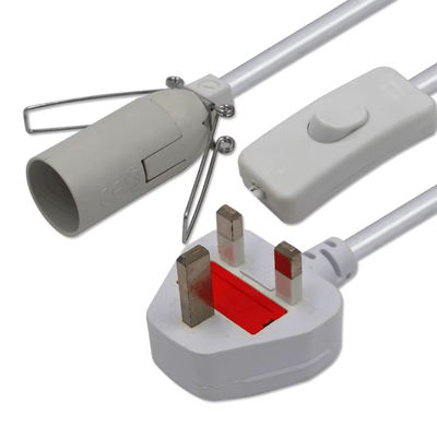 E14-lampenboogconverterkabel met UK Plug & 303-schakelaar, 250V 3A voor Vintage-verlichtingsarmaturen