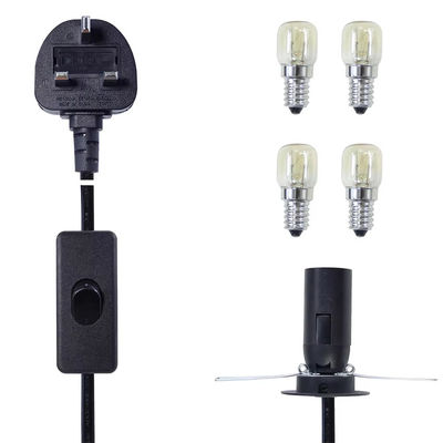 E14-lampenboogconverterkabel met UK Plug & 303-schakelaar, 250V 3A voor Vintage-verlichtingsarmaturen