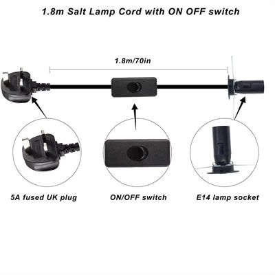 E14-lampenboogconverterkabel met UK Plug & 303-schakelaar, 250V 3A voor Vintage-verlichtingsarmaturen