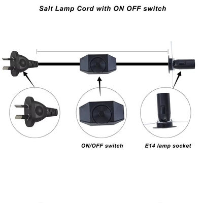 Verstelbare draaibare E14-lamphouder met AU-plug & dimmer-schakelaar voor huis-/kantoorverlichting, 110-250V IP20 (CE-gecertificeerd)