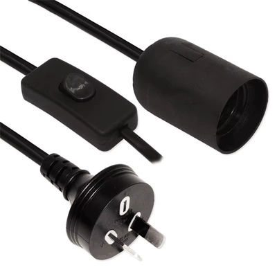 AU Plug to E27 Lamp Socket Converter, 303 Switch Bulb Adapter 250V 10A voor plafondventilator / lichtinstallatie