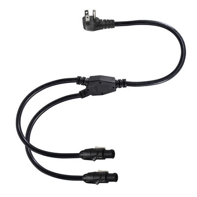 PowerCON Y Splitter Cable NEMA 5-15P naar Dual PowerCON Out 1 man tot 2 vrouw voor podiumverlichting en audiotoestellen