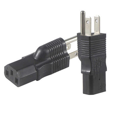 Industrial Grade NEMA 5-15P tot IEC 320 C13 Power Adapter Plug voor Server Rack/Data Center met 125V 15A High Current & Fireproof Housing (UL Standard Compliant)