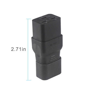 Industrial-Grade 3-Prong C19 to C20 Power Plug Adapter for Data Centers/Server Racks, 15A 250V, CE Certified, Waterproof Design