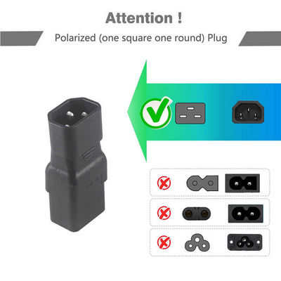 Industrial-Grade 3-Prong C19 to C20 Power Plug Adapter for Data Centers/Server Racks, 15A 250V, CE Certified, Waterproof Design