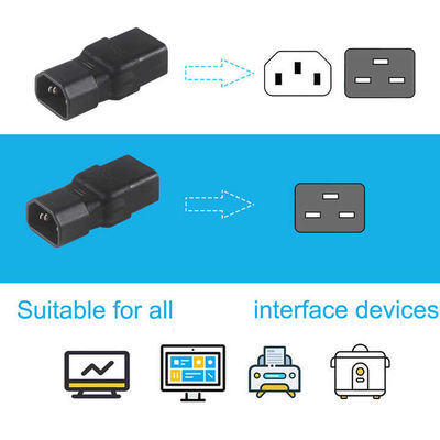 Industrial-Grade 3-Prong C19 to C20 Power Plug Adapter for Data Centers/Server Racks, 15A 250V, CE Certified, Waterproof Design