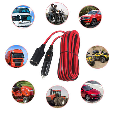 Car Cigar Lighter Male to Female Socket Cigarette Lighter Cable Adapter 1.2M SPT-2 16AWG 12V for Vehicle Power Supply