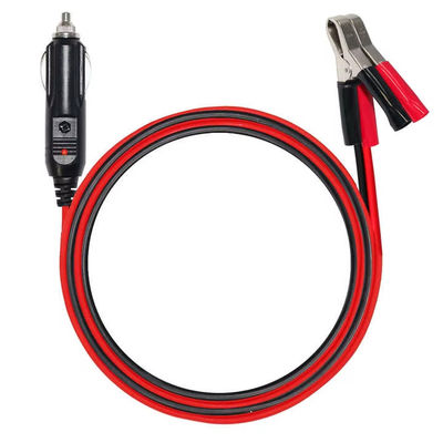 12V/24V Cigarette Lighter to Battery Clips Adapter Cable for Car Emergency Power Supply Solar Charger Portable Device 16AWG