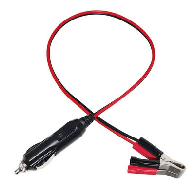 12V/24V Cigarette Lighter to Battery Clips Adapter Cable for Car Emergency Power Supply Solar Charger Portable Device 16AWG